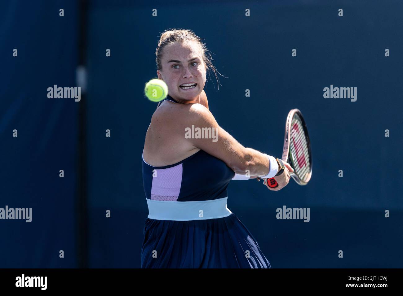 new-york-ny-august-30-2022-aryna-sabalenka-returns-ball-during-us
