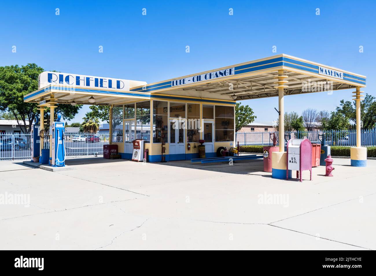 Coalinga, California, USA August 18, 2022 Retro vintage Richfield
