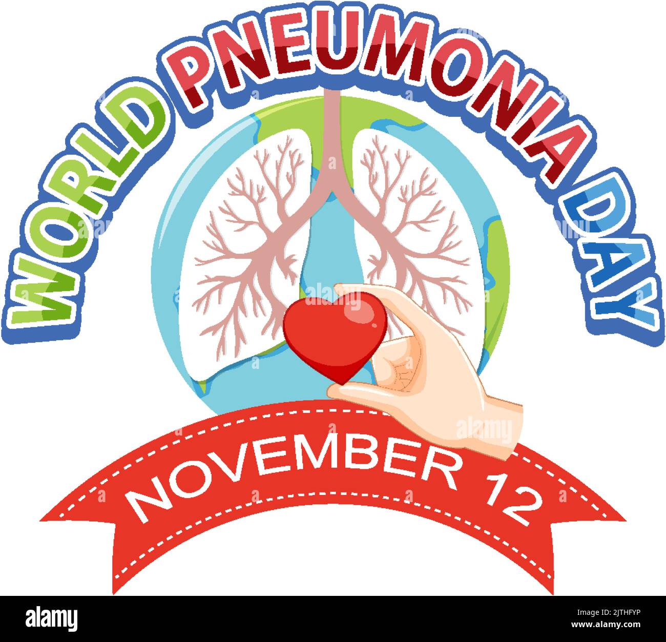 World Pneumonia Day Logo Design illustration Stock Vector Image & Art
