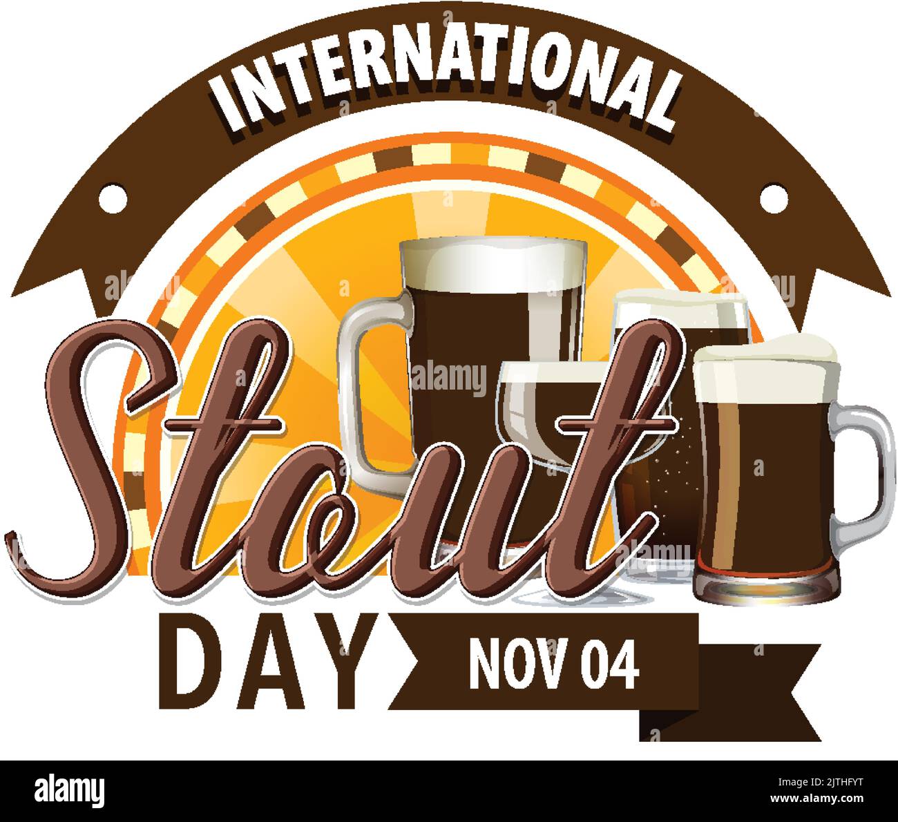 International Stout Day Banner Design illustration Stock Vector Image
