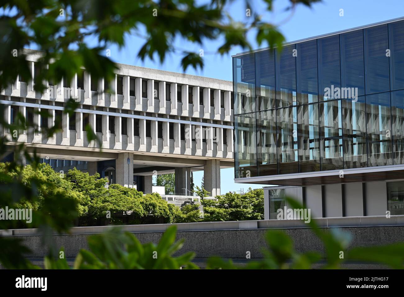 Simon Fraser University view of the Academic Quadrangle and the Student