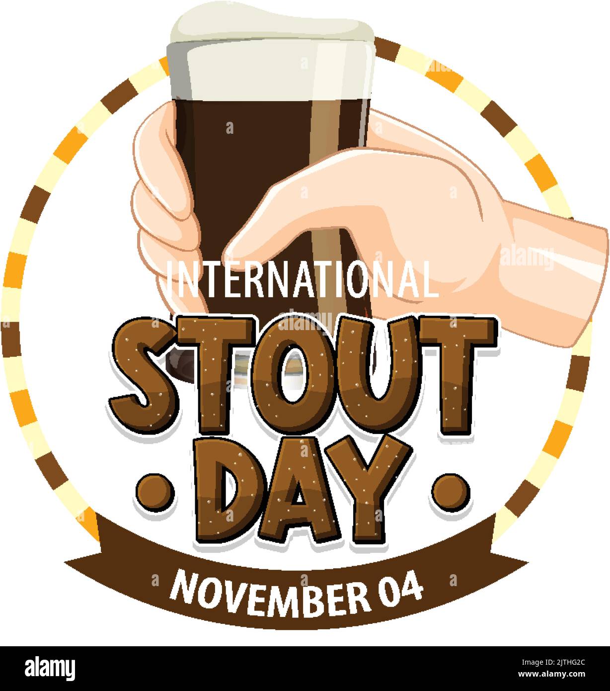 International Stout Day Banner Design illustration Stock Vector Image