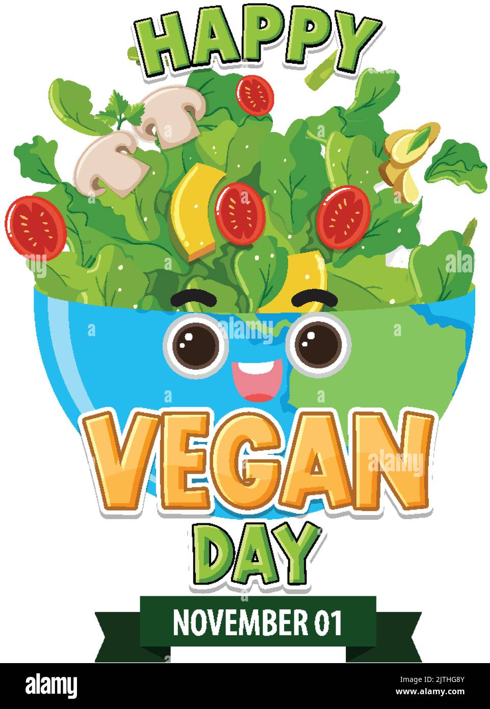 World Vegan Day Logo Design illustration Stock Vector Image & Art - Alamy