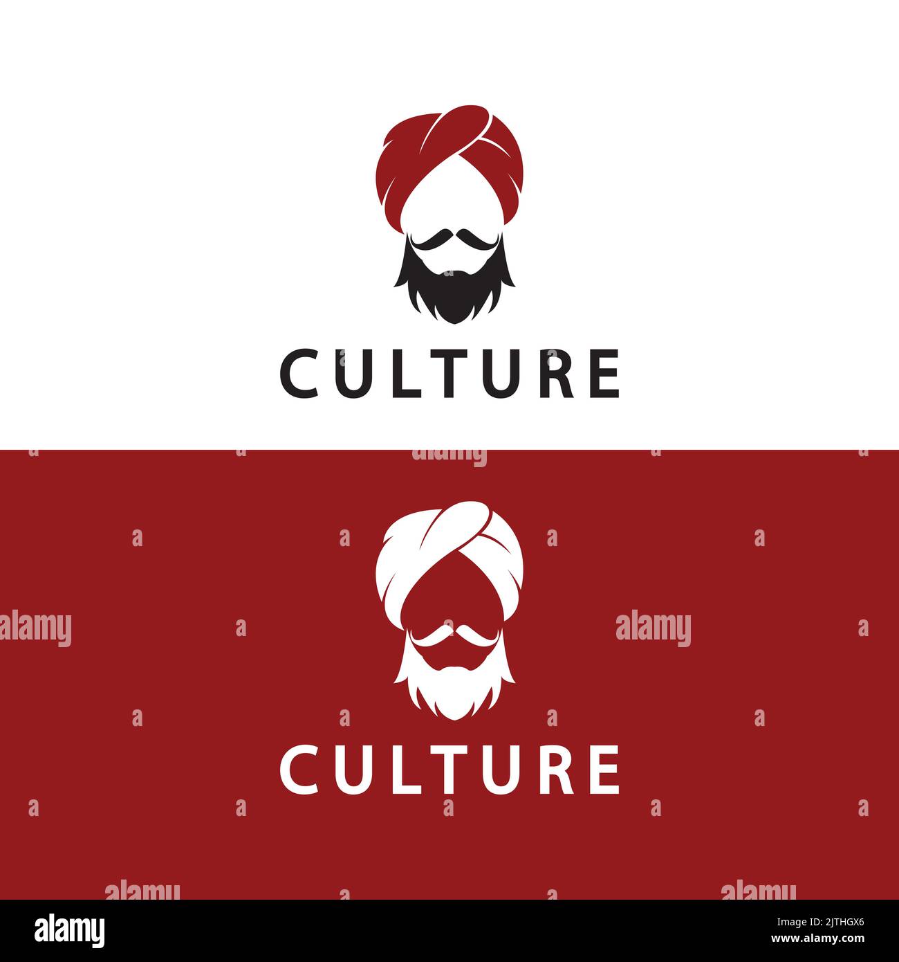 Turban Mustache India Indian logo design vector illustration. Logo of a ...