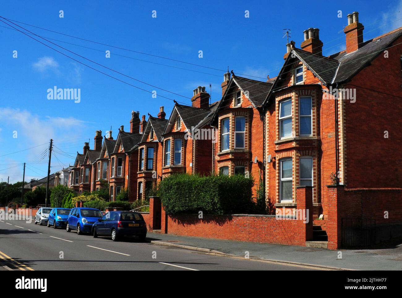 Victorian houses in St.Andrews Road, Bridport, Dorset, UK Stock Photo