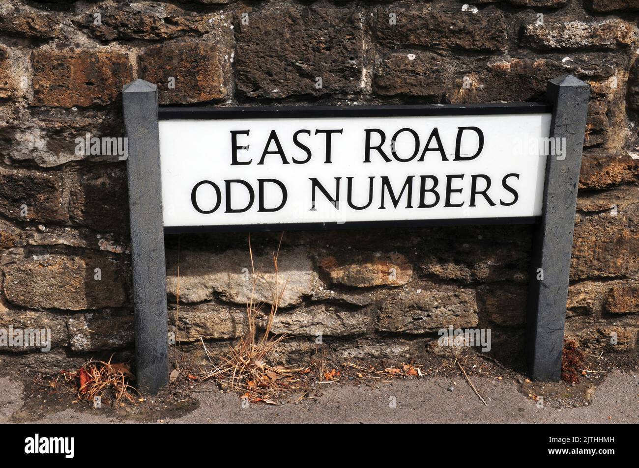 East Road sign, Bridport, Dorset, UK Stock Photo