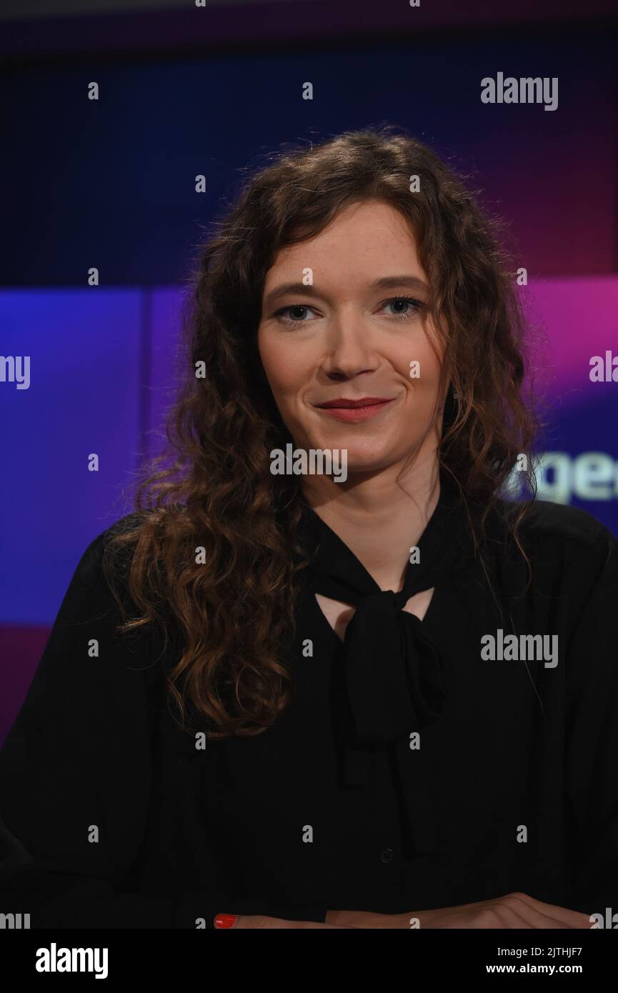 Cologne, Germany. 30th Aug, 2022. The Time journalist Anna Mayr as a guest on the ARD talk show 'Maischberger Credit: Horst Galuschka/dpa/Horst Galuschka dpa/Alamy Live News Stock Photo