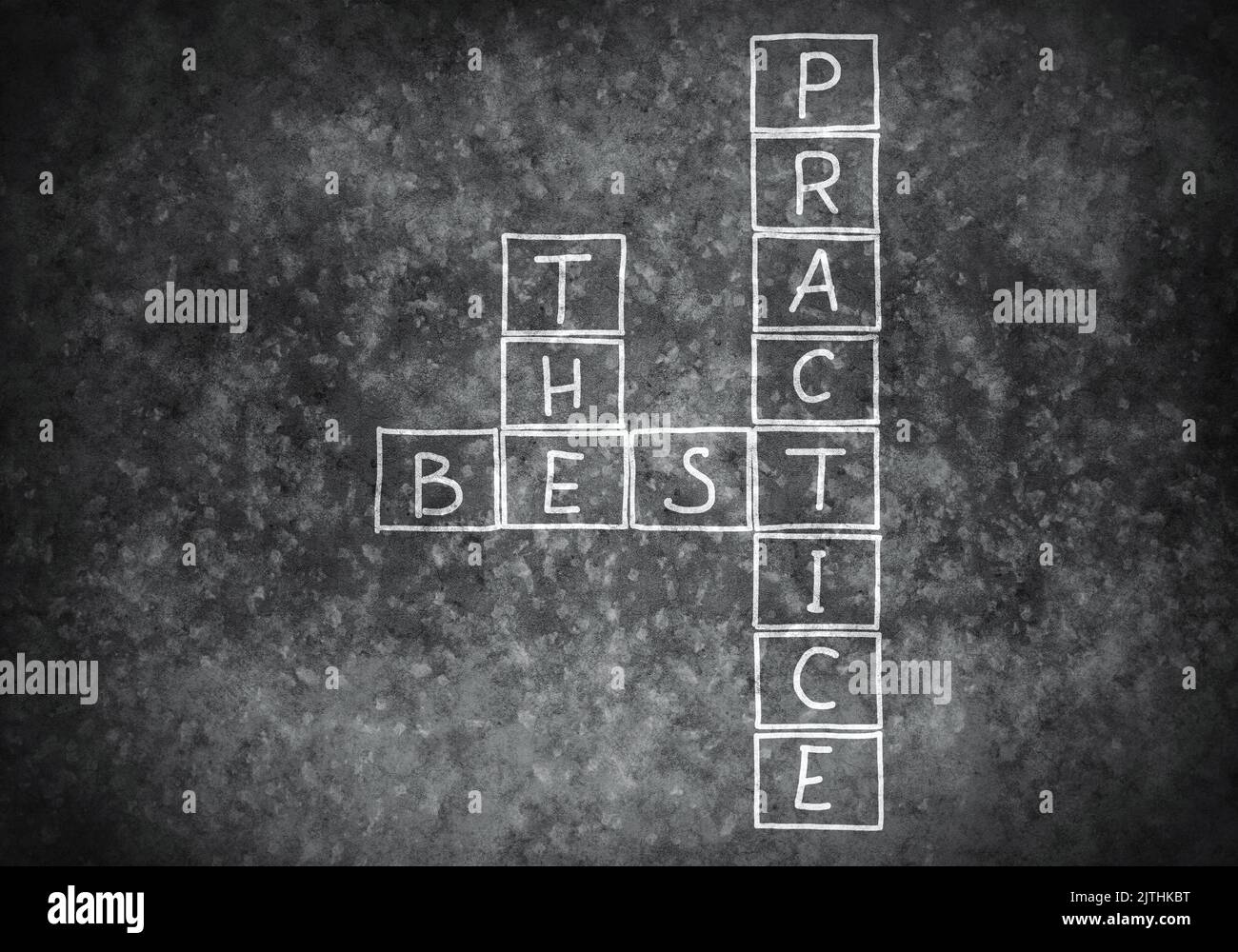 Chalk drawn crossword Stock Photo Alamy
