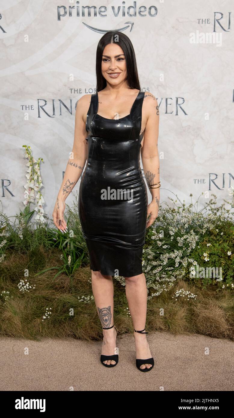 Cleo Pires attends 'The Lord Of The Rings: The Rings Of Power' World Premiere in Leicester Square on August 30, 2022 in London, England. Photo by Gary Mitchell/Alamy Live News Stock Photo