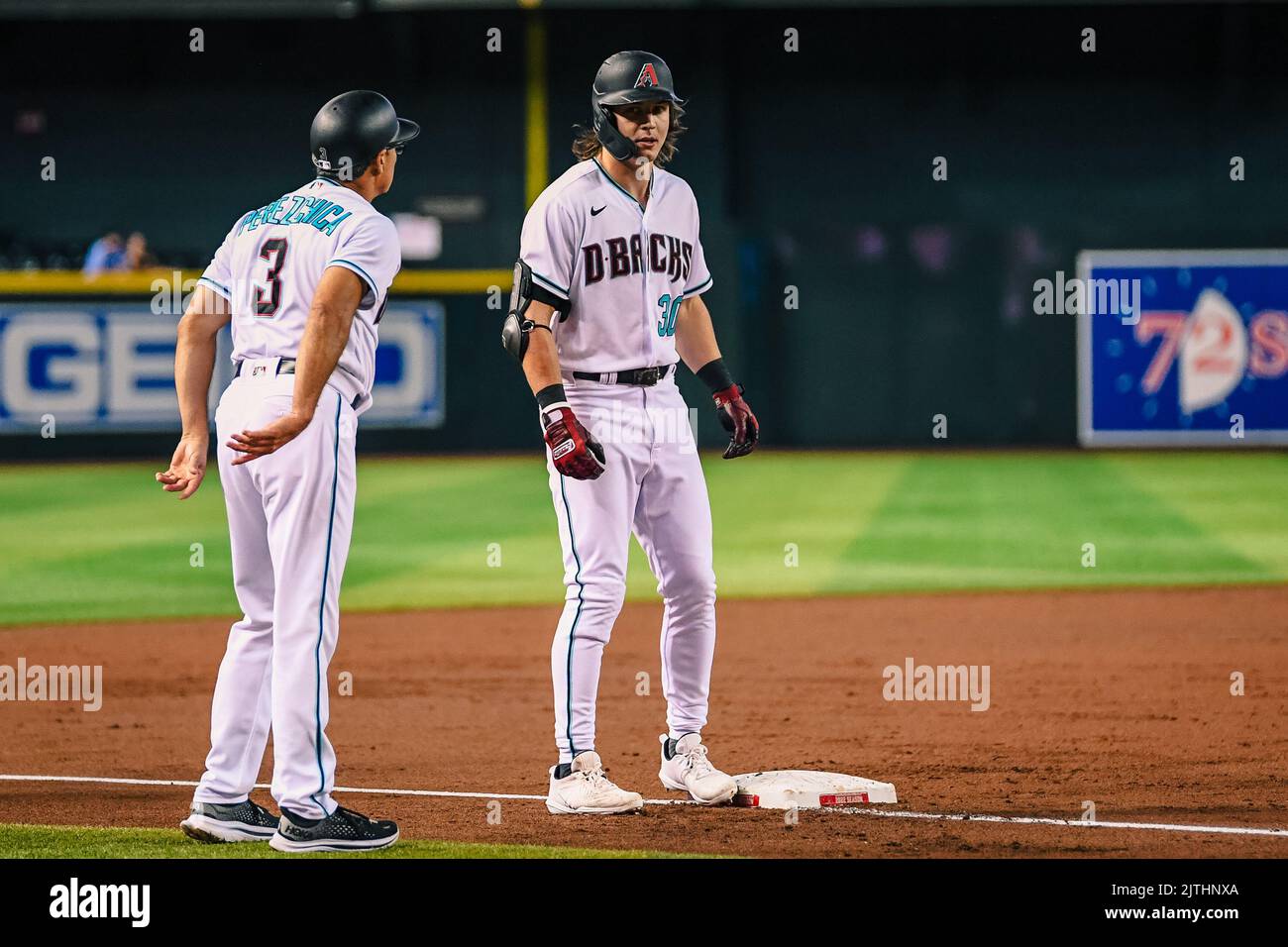 This is a 2022 photo of Alek Thomas of the Arizona Diamondbacks baseball  team shown, Monday, March 21, 2022, in Scottsdale, Ariz. (AP Photo/Matt  York Stock Photo - Alamy