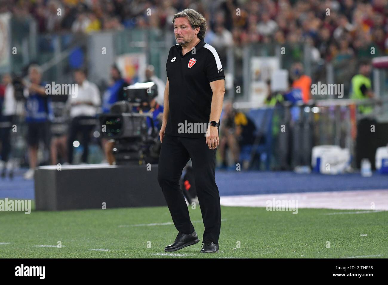 Rome, Italy , 30th Aug , 2022 Pictured left to right, Monza trainer Giovanni Stroppa     during football Serie A match Roma v Monza Credit: Massimo Insabato/Alamy Live News Stock Photo