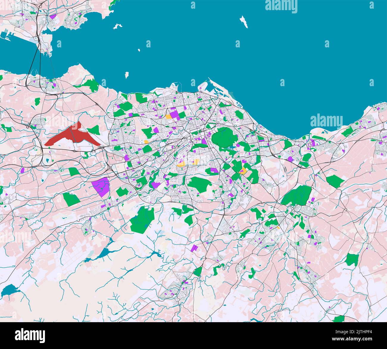 Vector map of Edinburgh, Scotland Stock Vector Image & Art Alamy