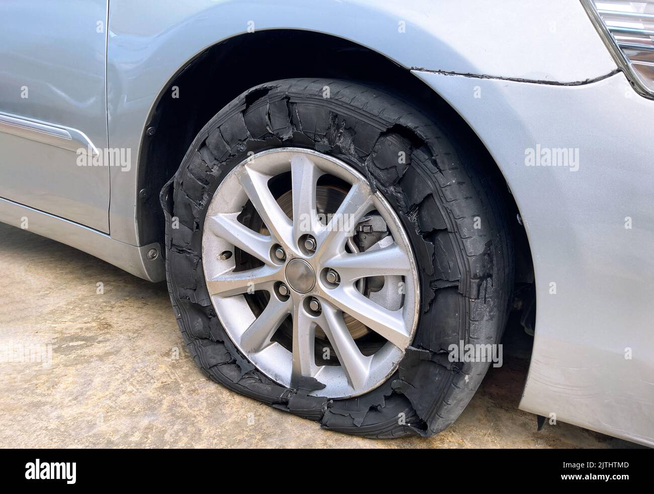Car tire burst hires stock photography and images Alamy