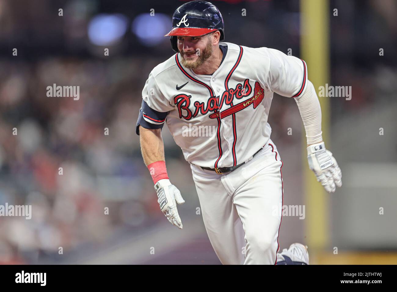 Atlanta, GA. USA; Atlanta Braves right fielder Robbie Grossman (15