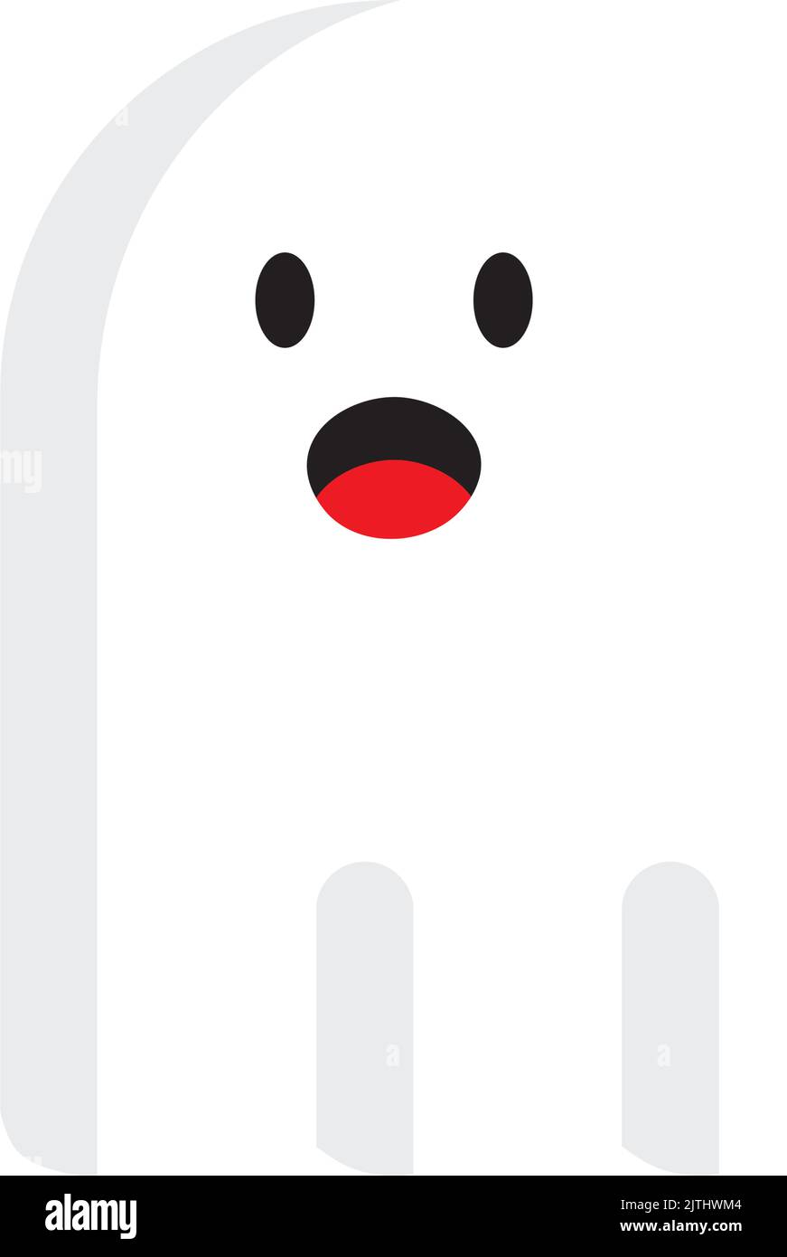 Halloween Ghost Character - Transparent Background Stock Vector