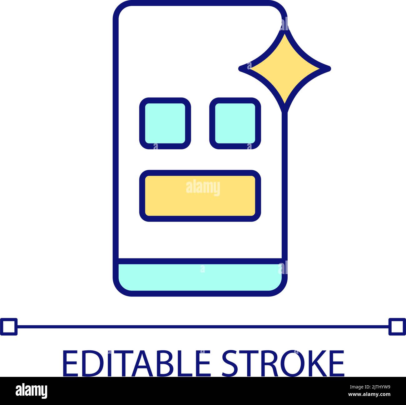 Mobile application RGB color icon Stock Vector