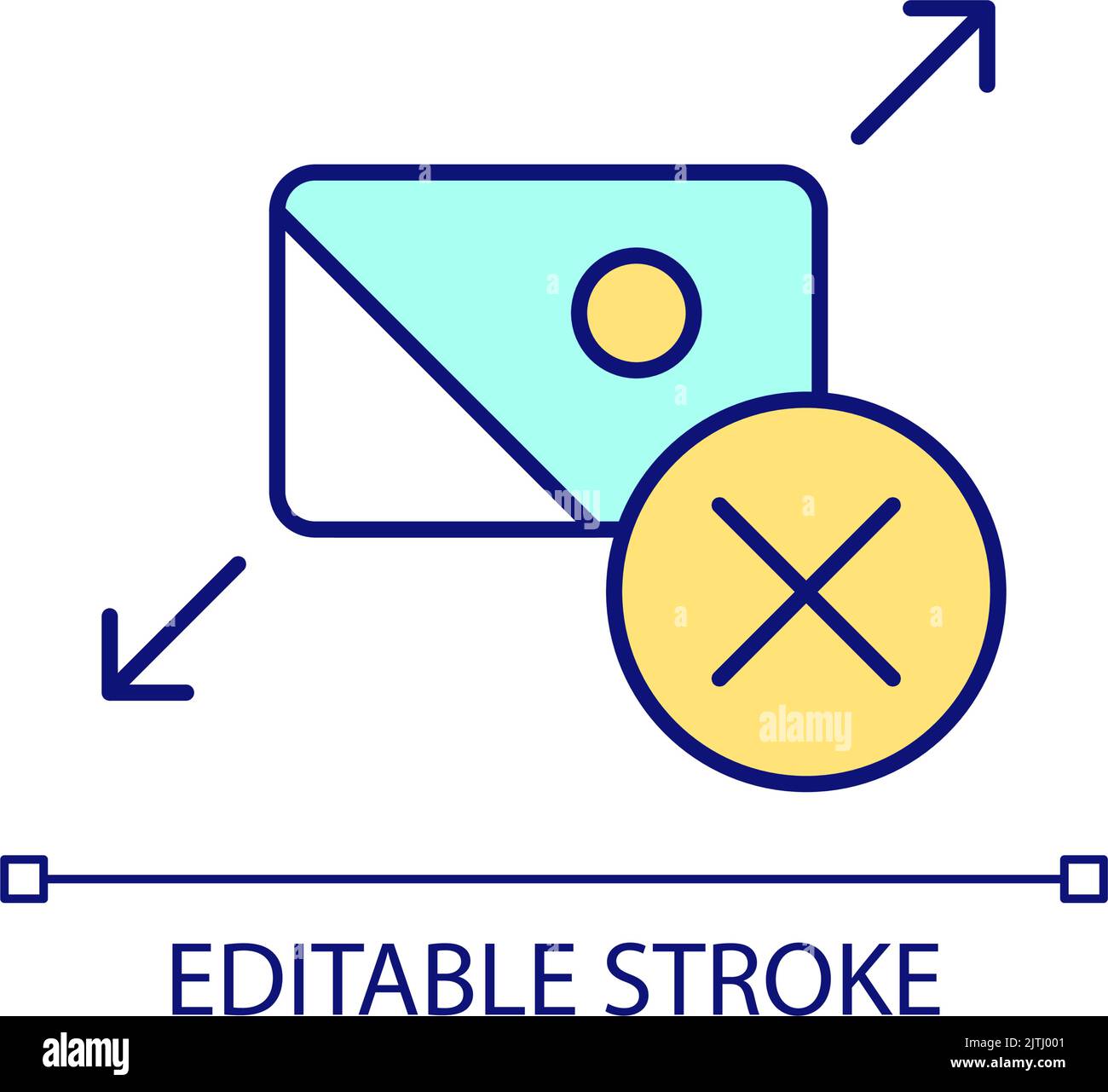 No full sized mode RGB color icon Stock Vector