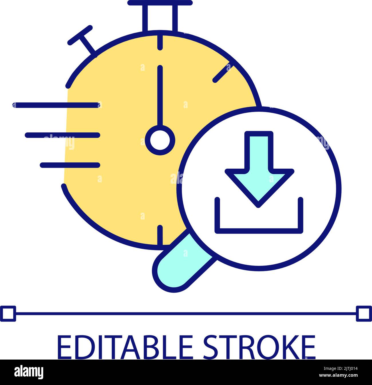Downloading speed RGB color icon Stock Vector Image & Art - Alamy