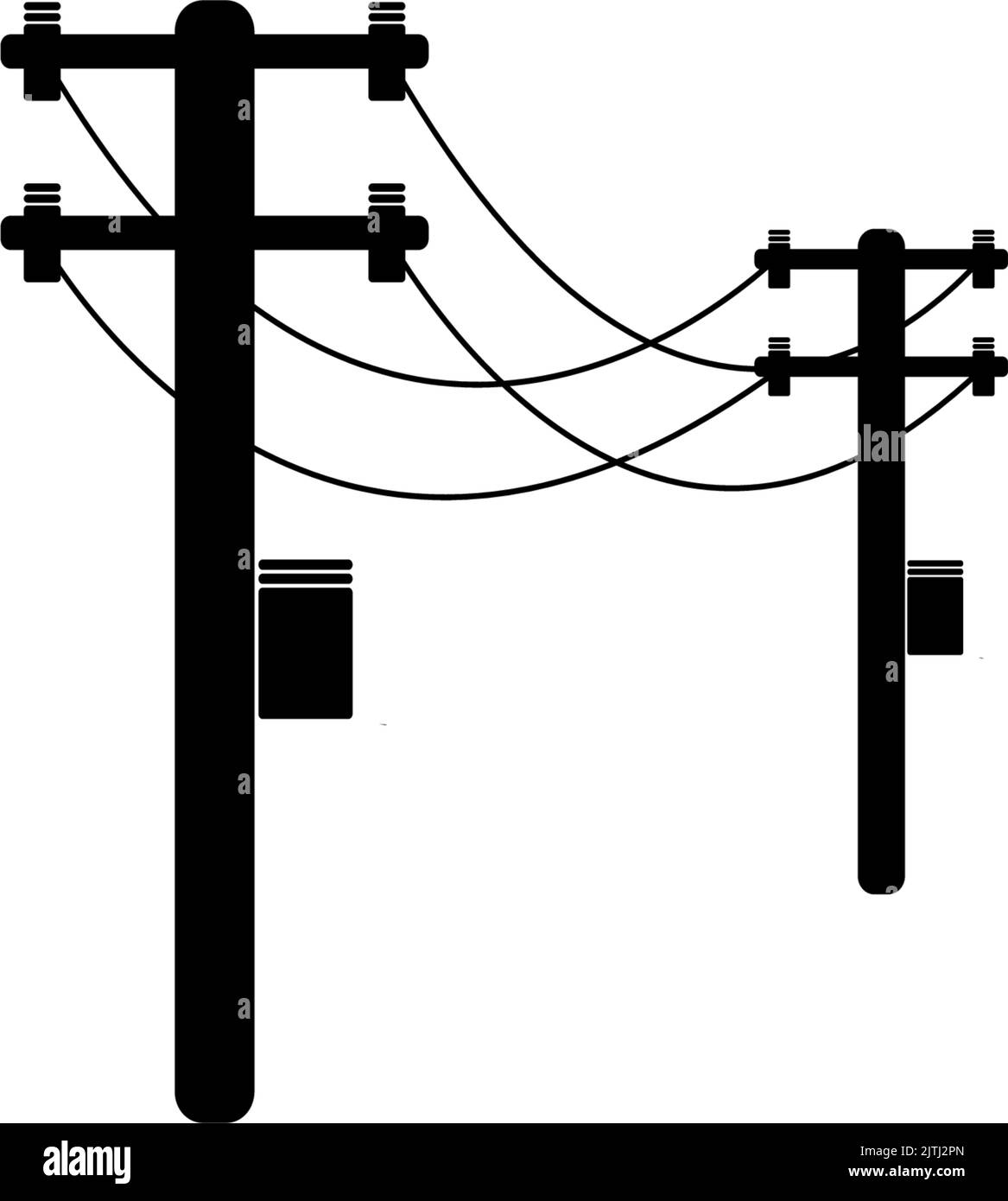 electric pole logo design vector illustration Stock Vector Image & Art