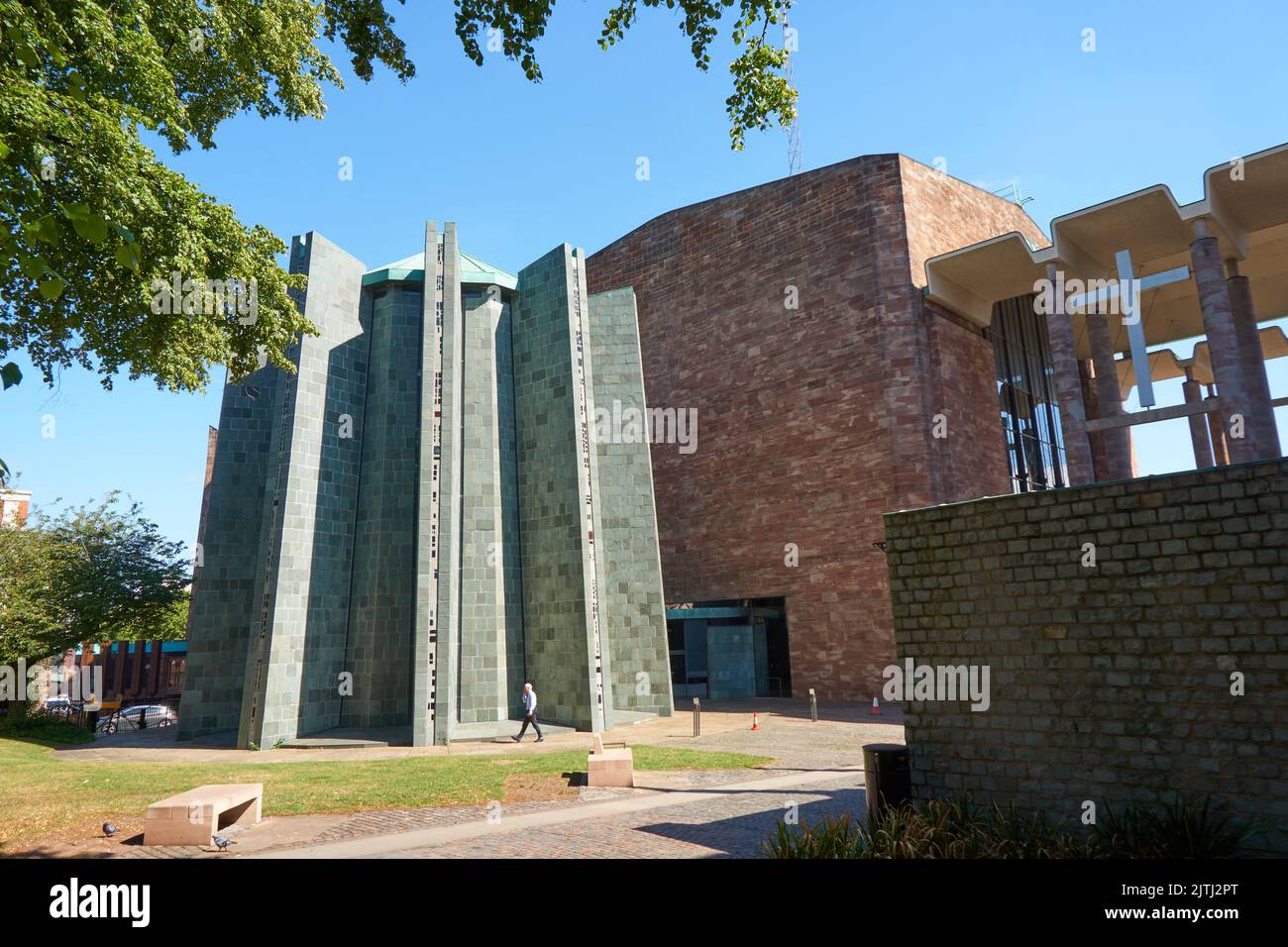 Modernistic church chapel at Coventry Cathedral, UK Stock Photo