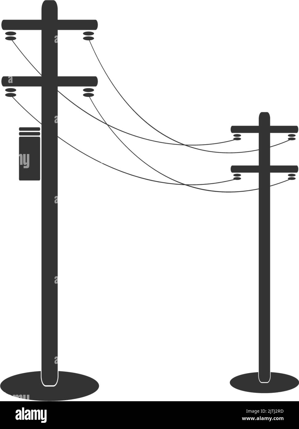 electric pole logo design vector illustration Stock Vector