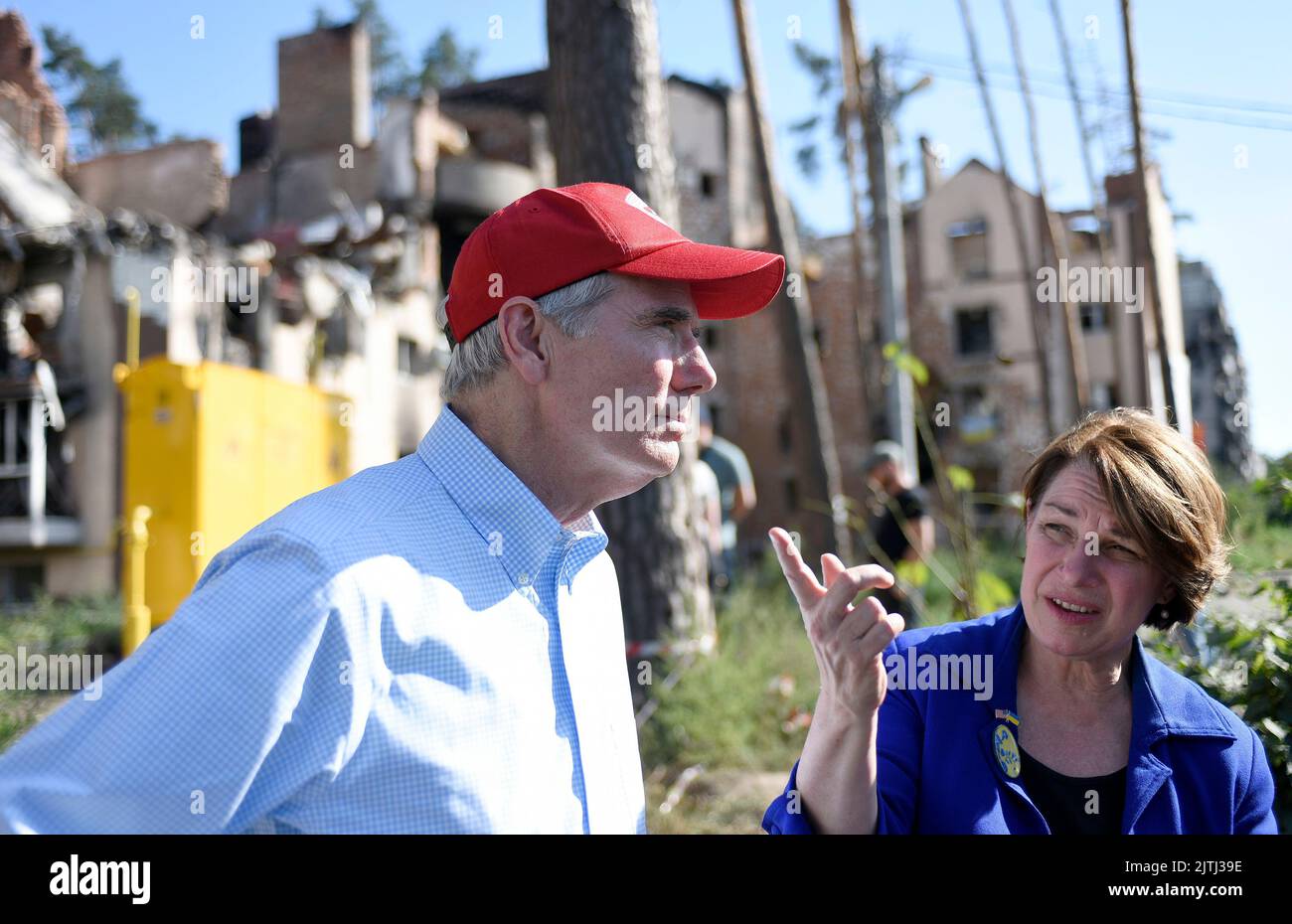 IRPIN, UKRAINE - AUGUST 30, 2022 - Co-chair of the Senate Ukraine Caucus and member of the Senate Foreign Relations Committee, US Senator Robert Portm Stock Photo