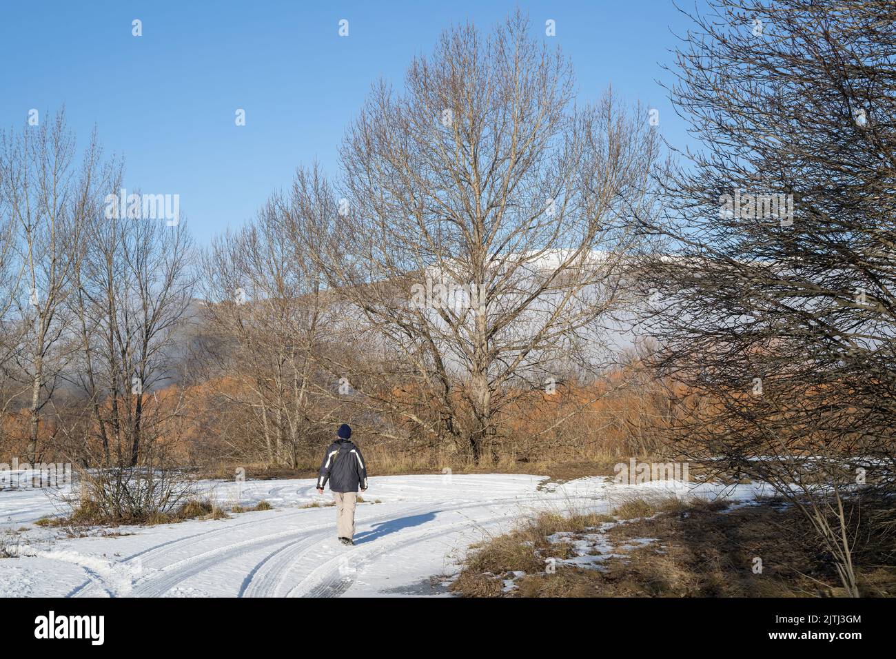 man-walking-on-the-snow-covered-ground-twizel-south-island-stock