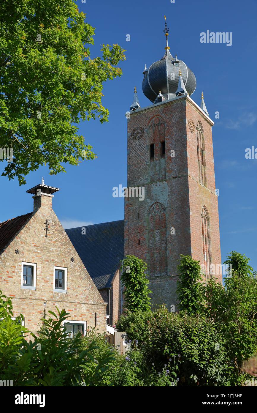 The protestant church (or Saint John the Baptist church) of Deinum, Friesland, Netherlands Stock Photo