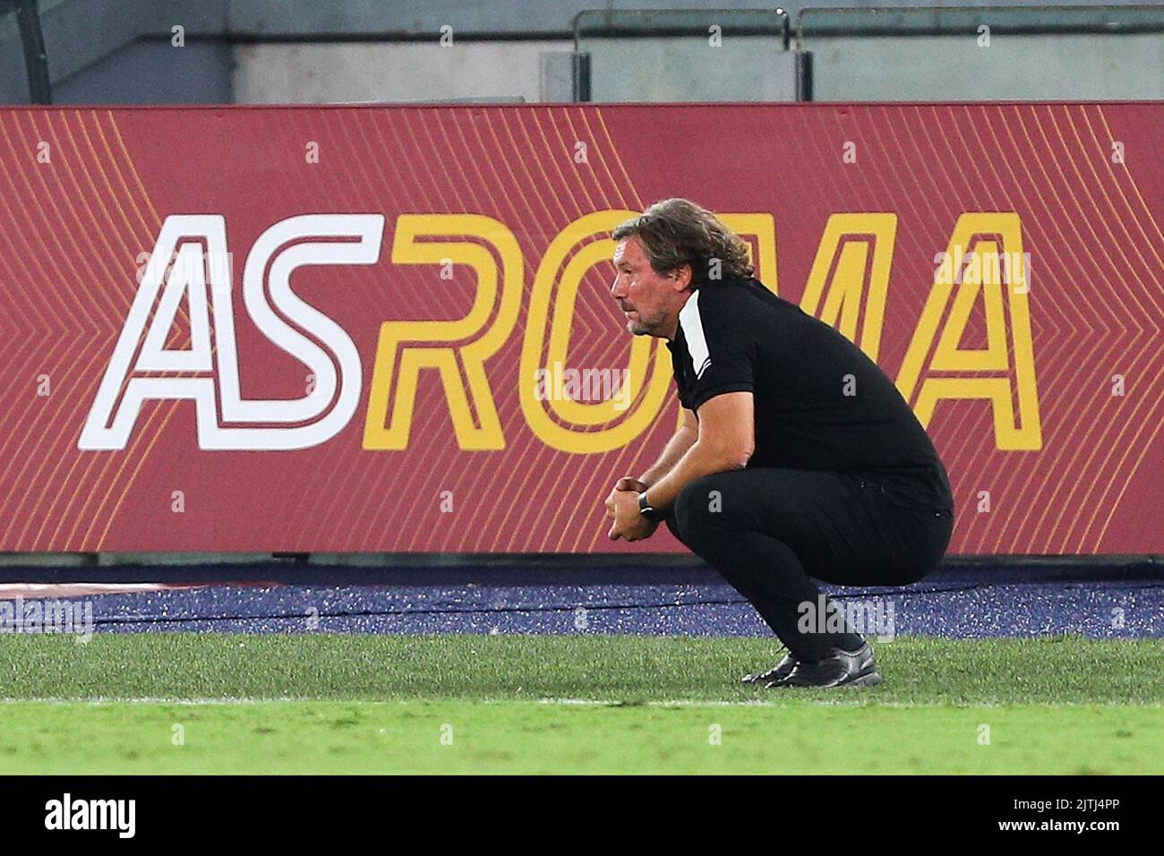 Giovanni Stroppa head coach of Monza reacts during the Italian championship Serie A football match between AS Roma and AC Monza on August 30, 2022 at Stadi Olimpico in Rome, Italy - Photo Federico Proietti / DPPI Stock Photo
