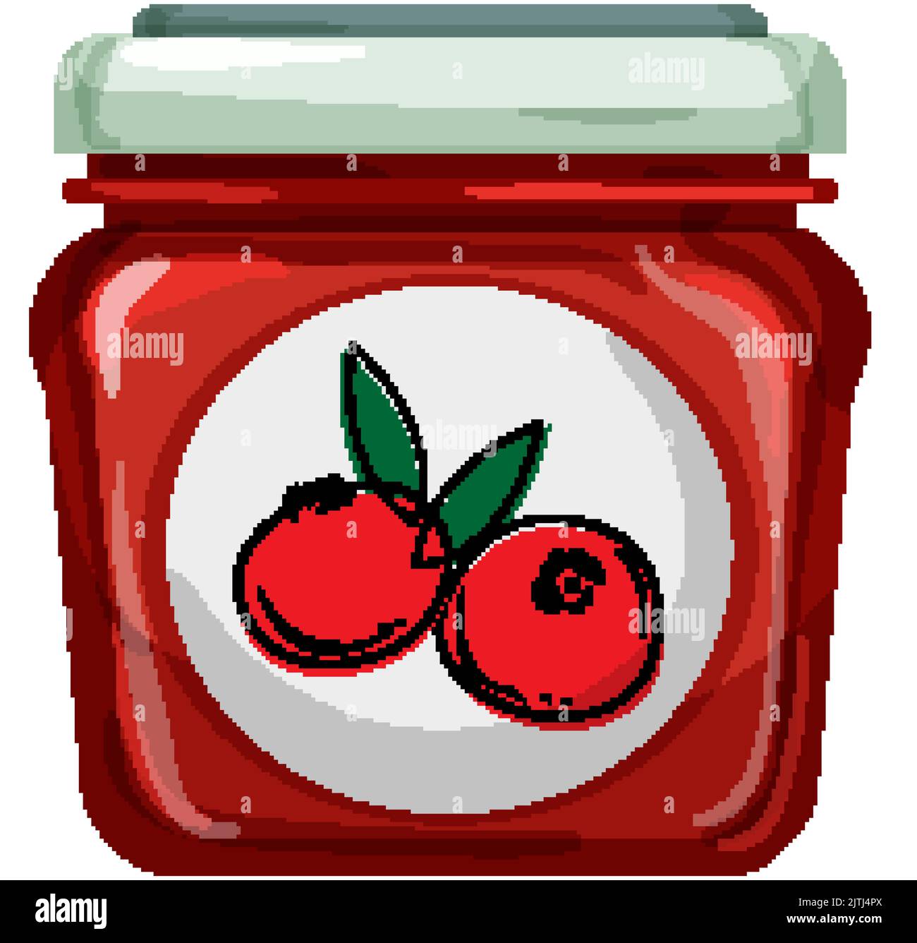 healthy jam fruit food cartoon vector illustration Stock Vector Image