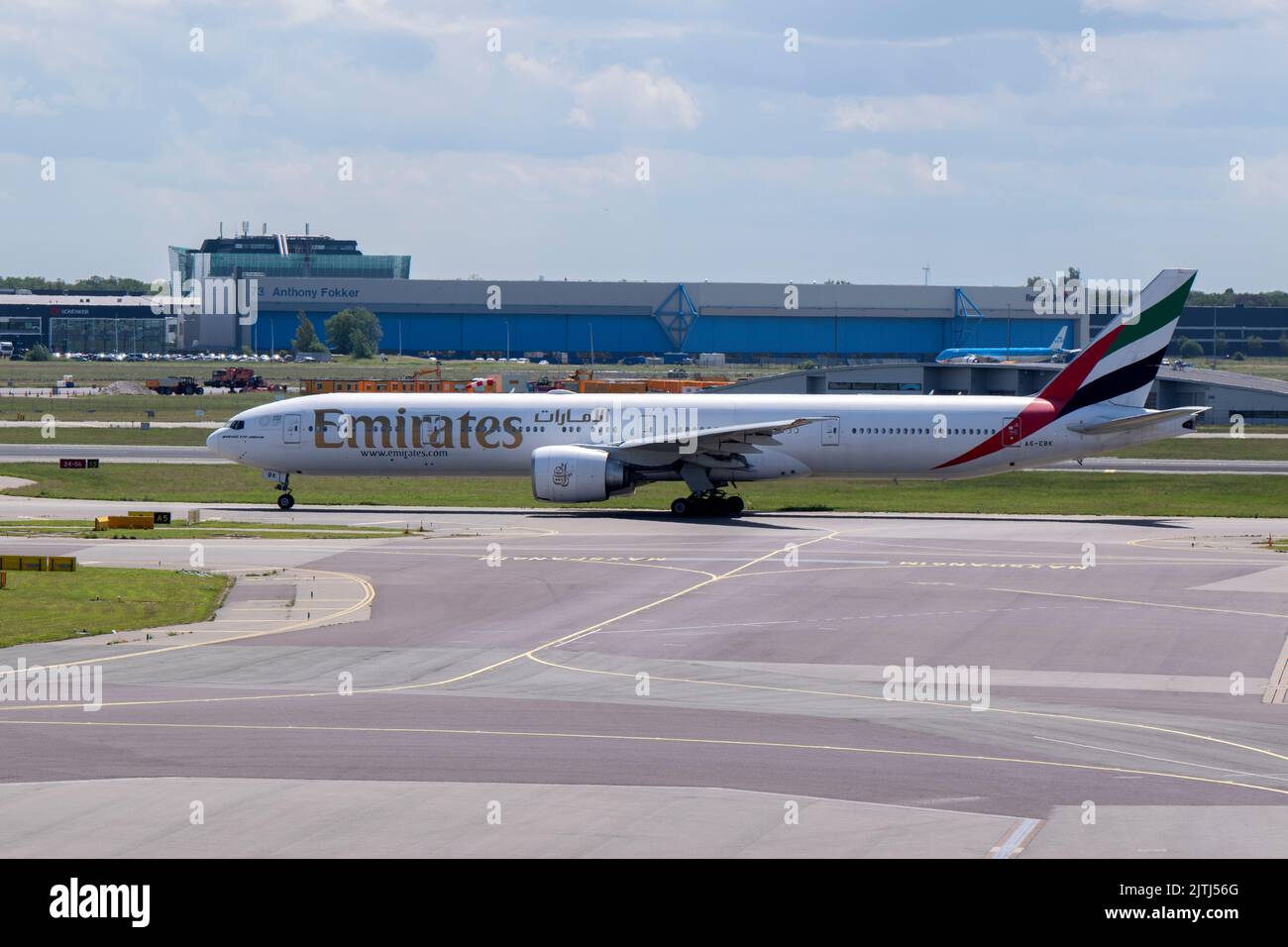 Emirates Plane At Schiphol Airport The Netherlands 25-5-2022 Stock Photo