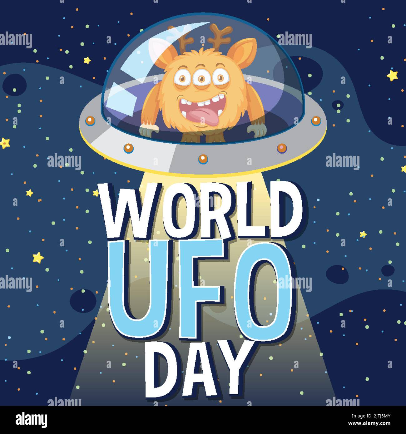 World UFO Day Poster Banner illustration Stock Vector Image & Art - Alamy