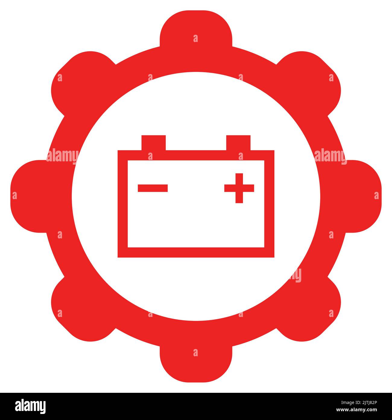 Car battery and wheel Stock Photo