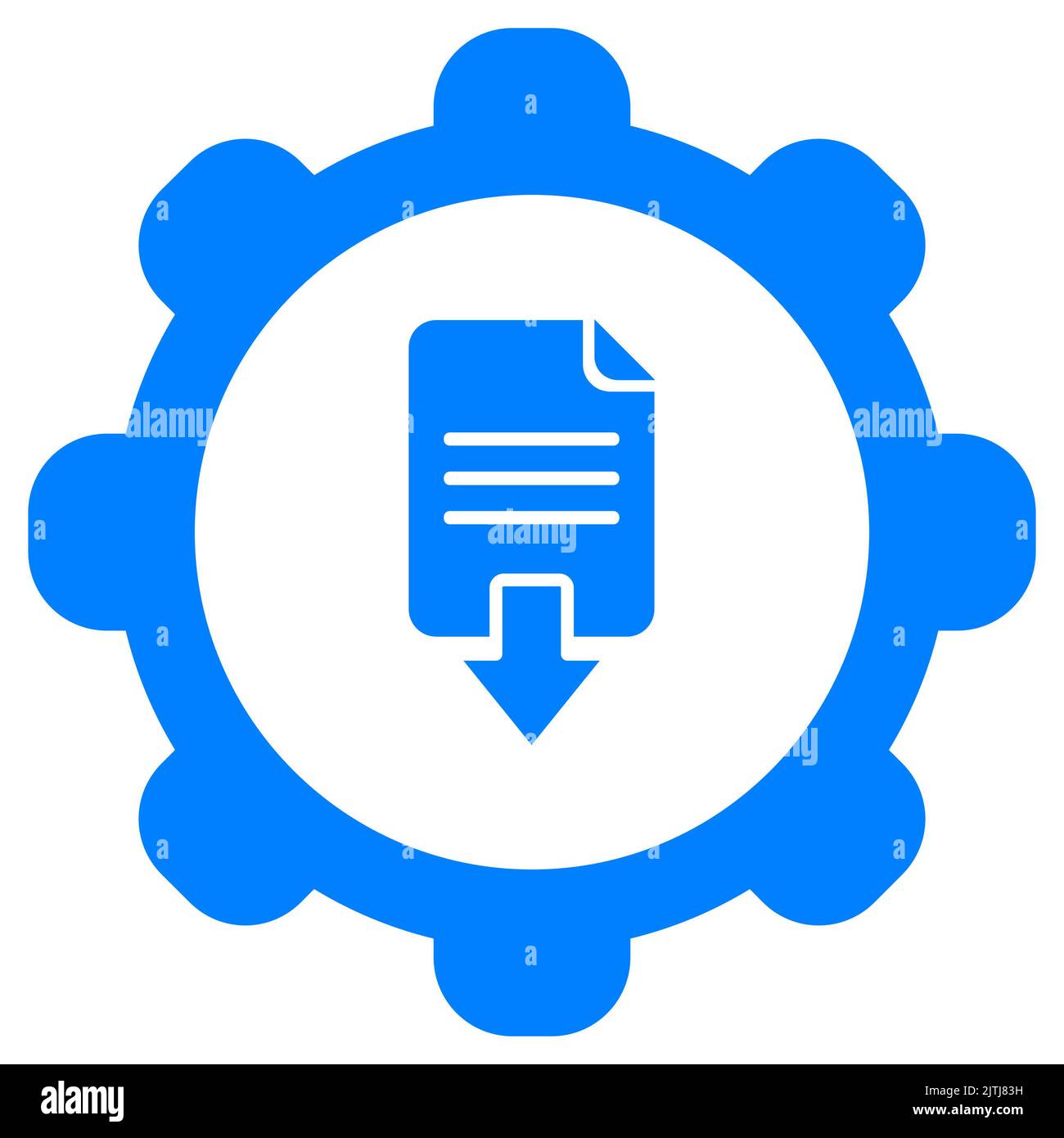 Document download and wheel Stock Photo