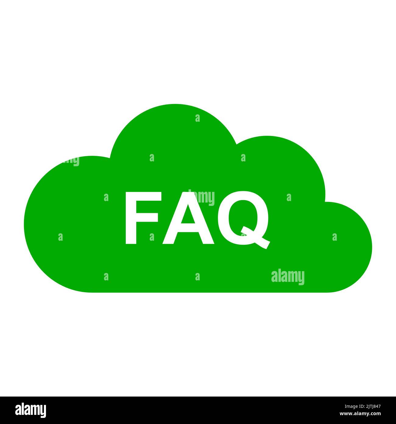 FAQ and cloud Stock Photo