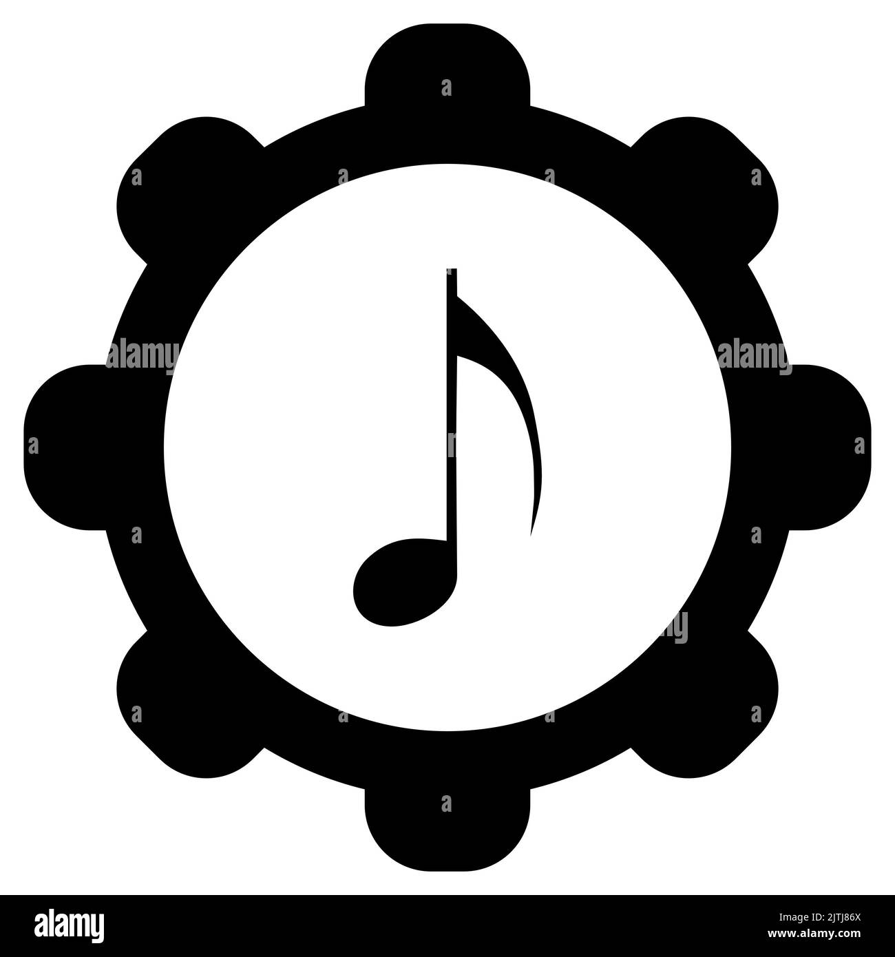 Music note and wheel Stock Photo