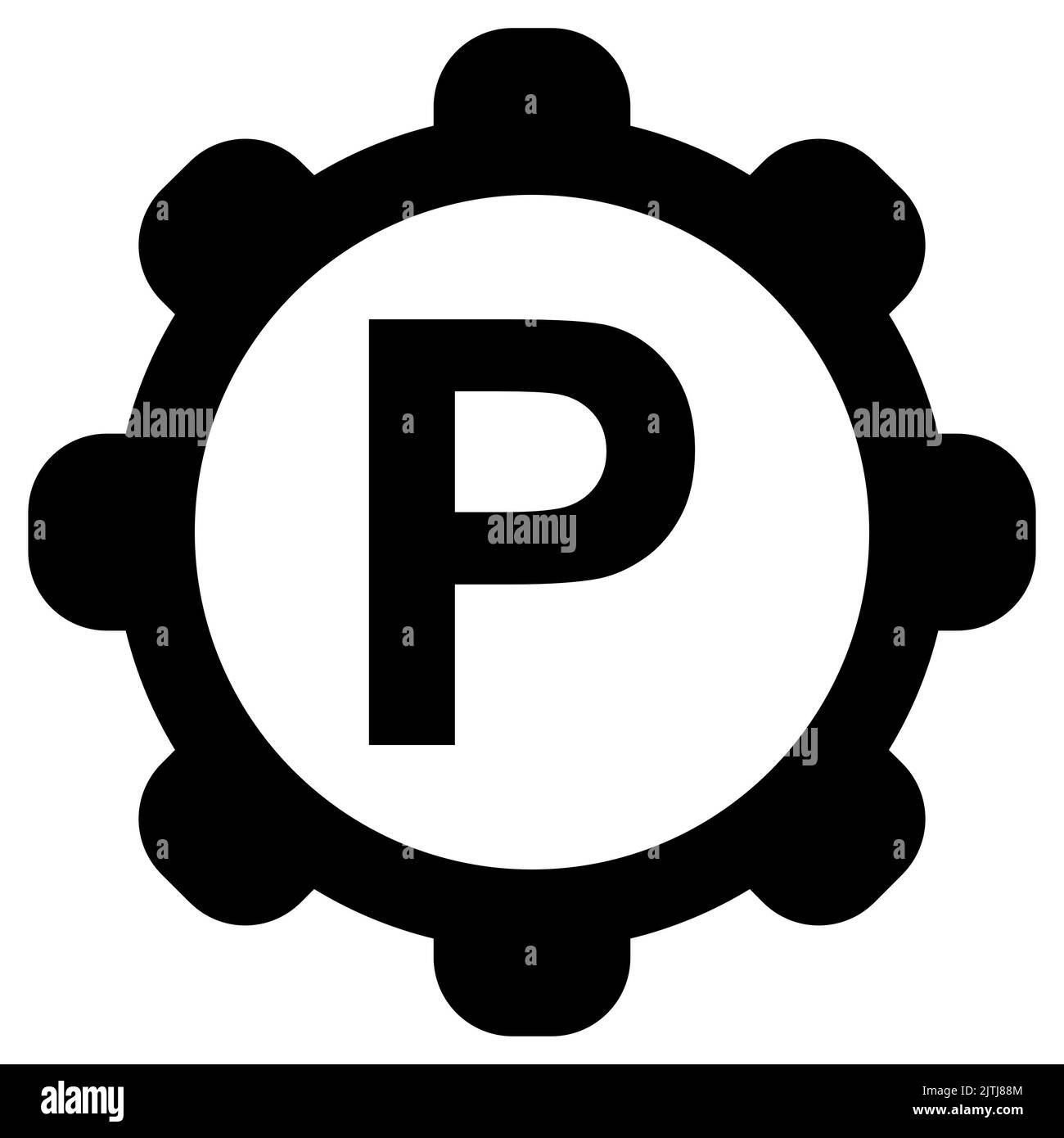 Parking and wheel Stock Photo