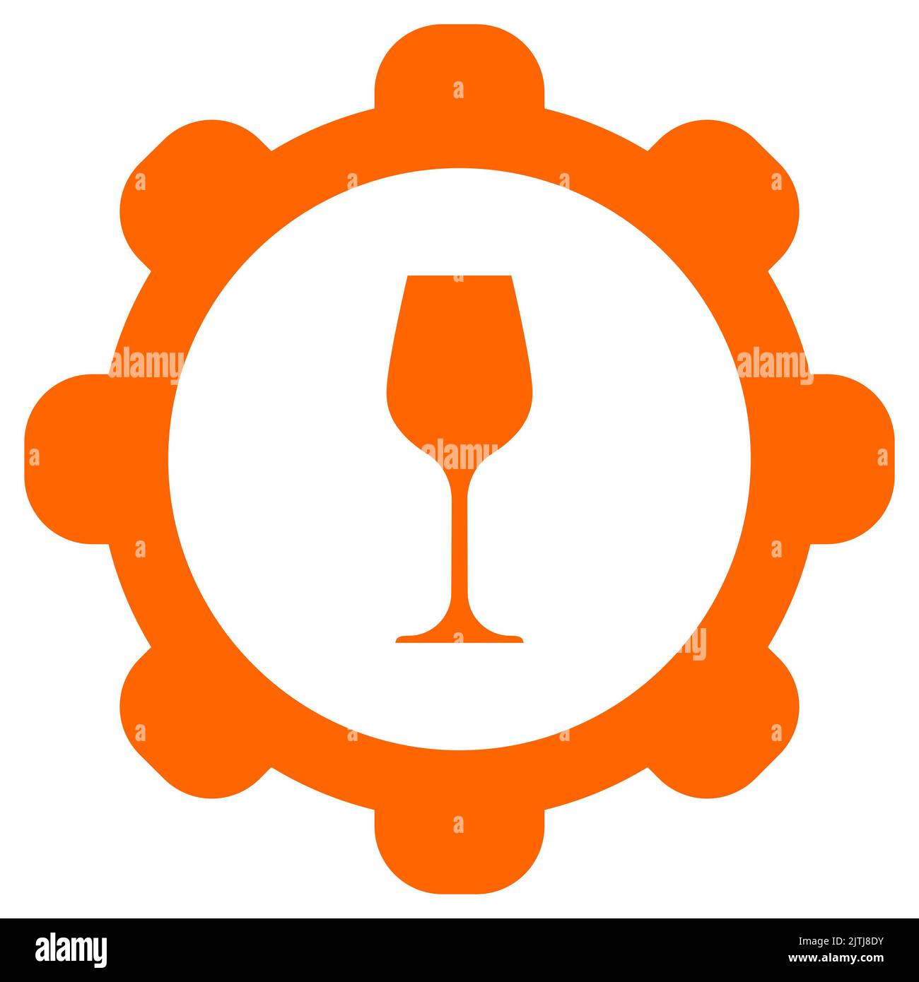 Wine glass and wheel Stock Photo