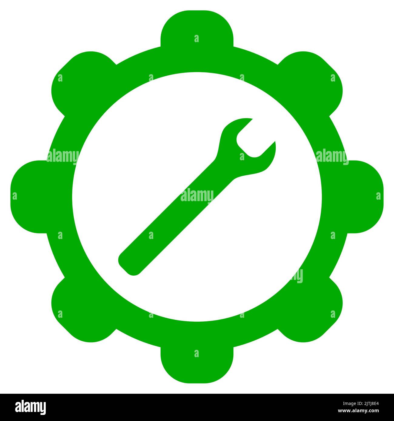 Wrench and wheel Stock Photo