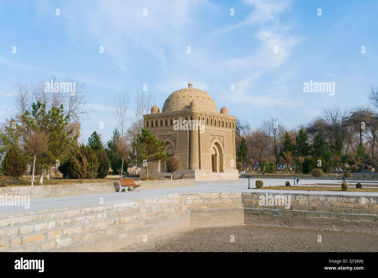 Bukhara, Uzbekistan. December 2021. Mausoleum of the Samanids on a sunny day in winter Stock Photo