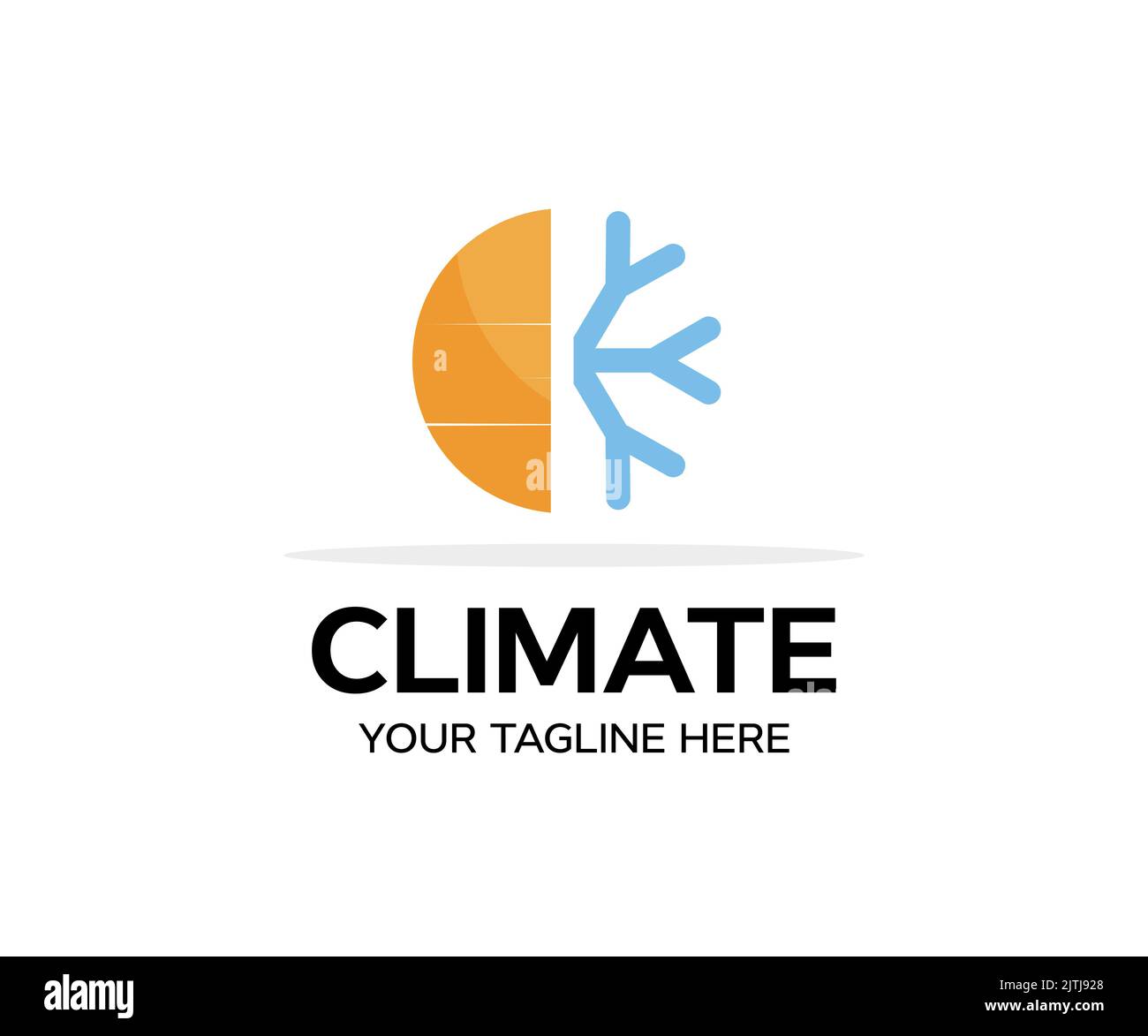 Climate control, Meteorology balance logo design. House climate control
