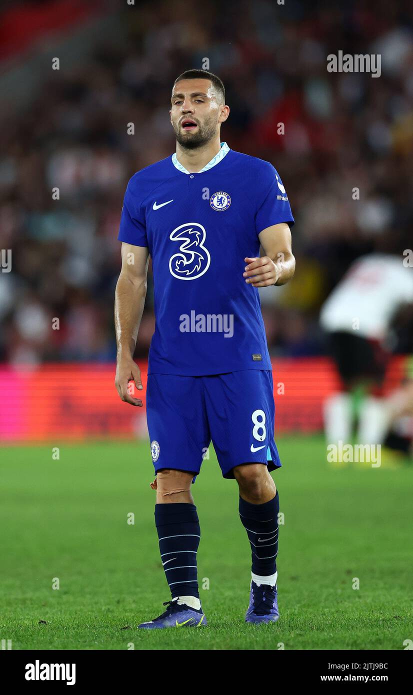 Southampton, England, 30th August 2022. Mateo Kovacic of Chelsea during the Premier League match at St Mary's Stadium, Southampton. Picture credit should read: David Klein / Sportimage Stock Photo