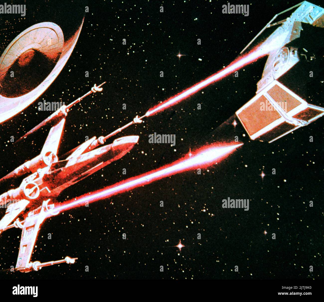 Star Wars, aka Krieg der Sterne, USA 1977, Regie: George Lucas, Raumschiff im Weltall Stock Photo