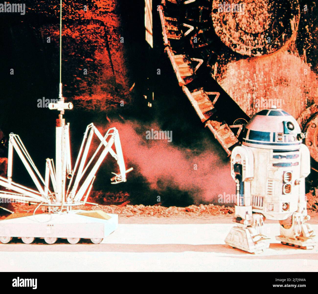 Star Wars, aka Krieg der Sterne, USA 1977, Regie: George Lucas, Charakter: Roboter R2-D2 Stock Photo