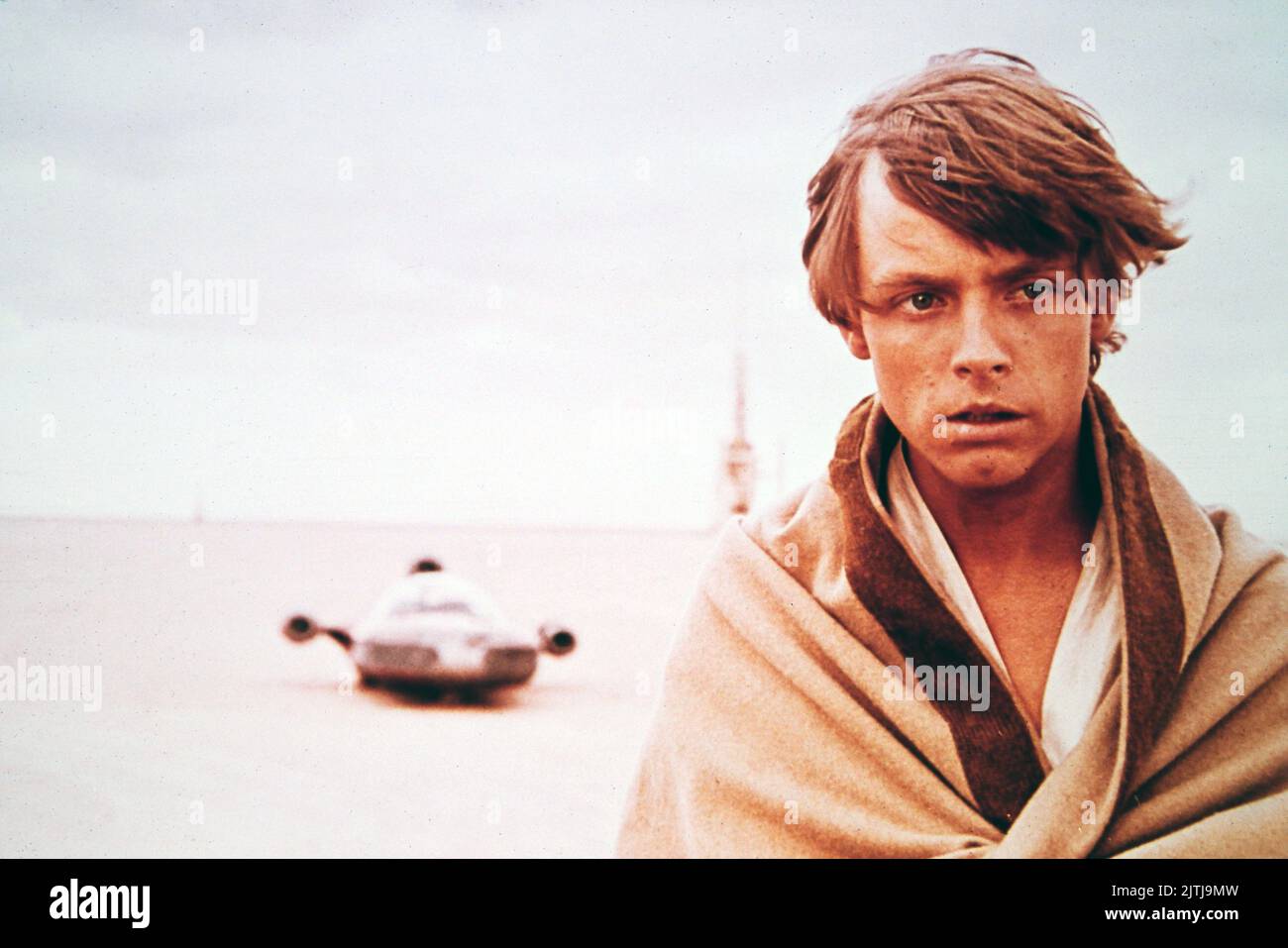 Star Wars, aka Krieg der Sterne, USA 1977, Regie: George Lucas, Charakter: Mark Hamill als Luke Skywalker Stock Photo