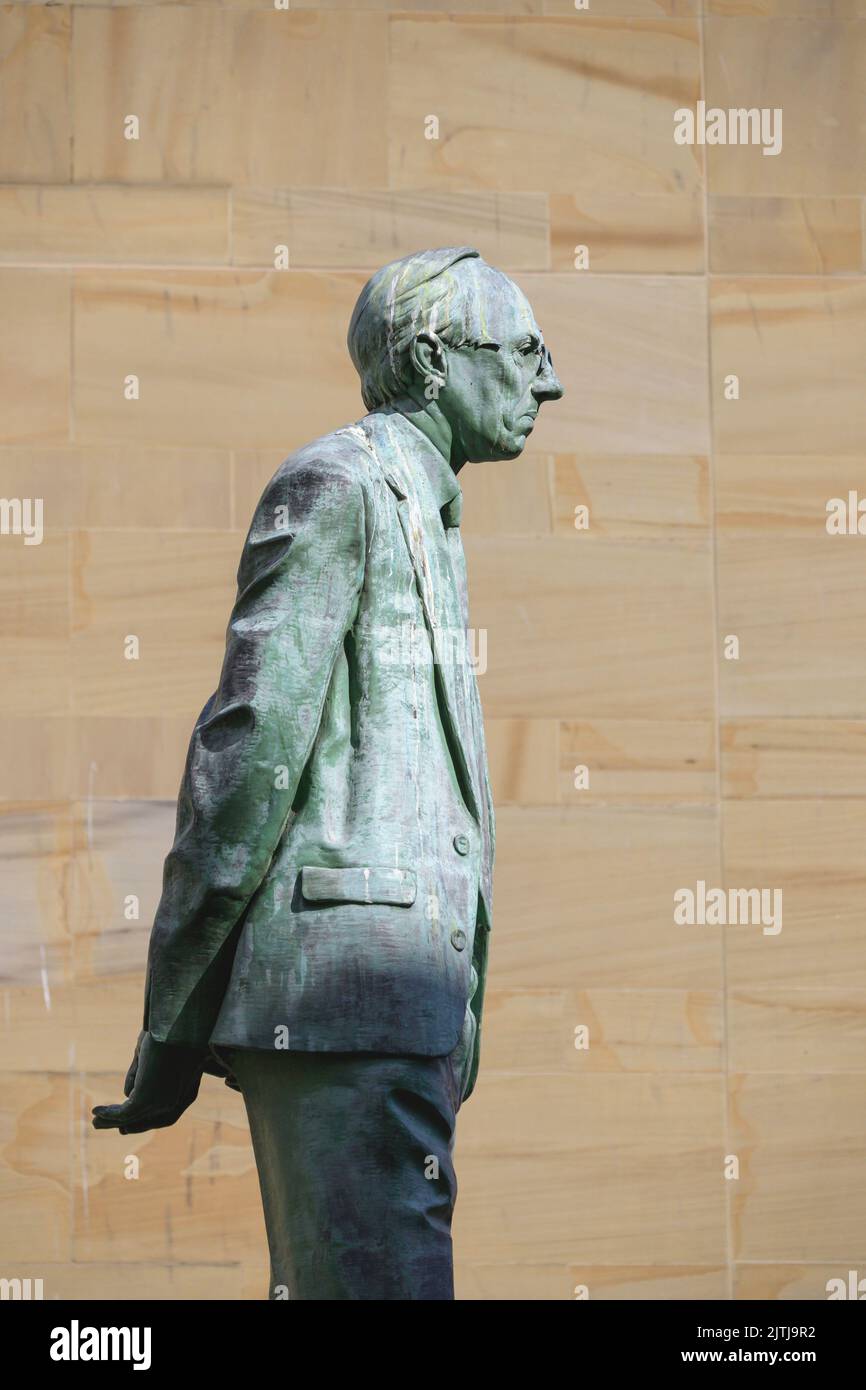 Statue of the Labour politician and the very first Scottish First Minister Donald Dewar Glasgow Scotland Stock Photo