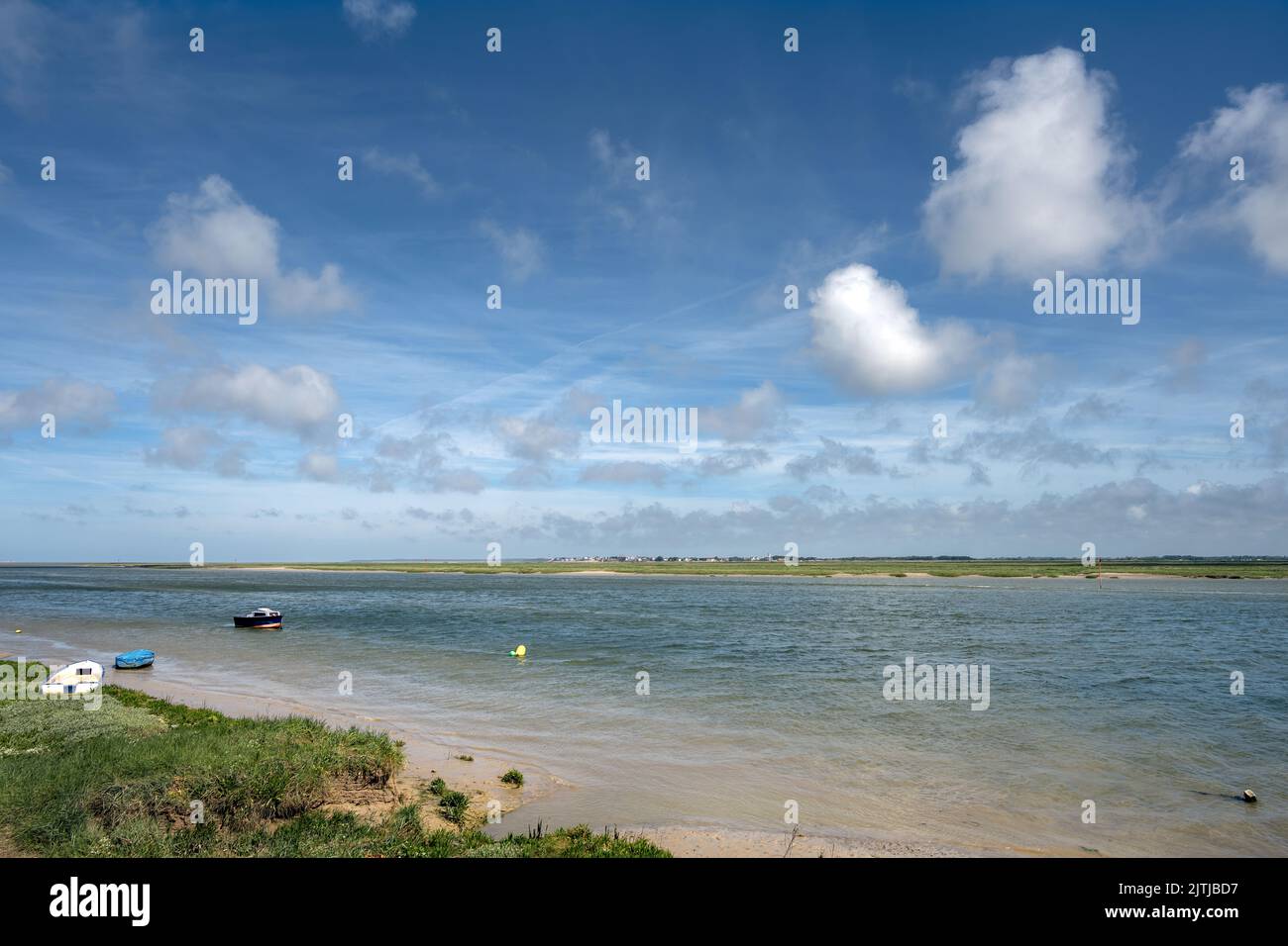 View of the Somme Bay near Saint-Valéry-sur-Somme, Hauts-de-France, France Stock Photo