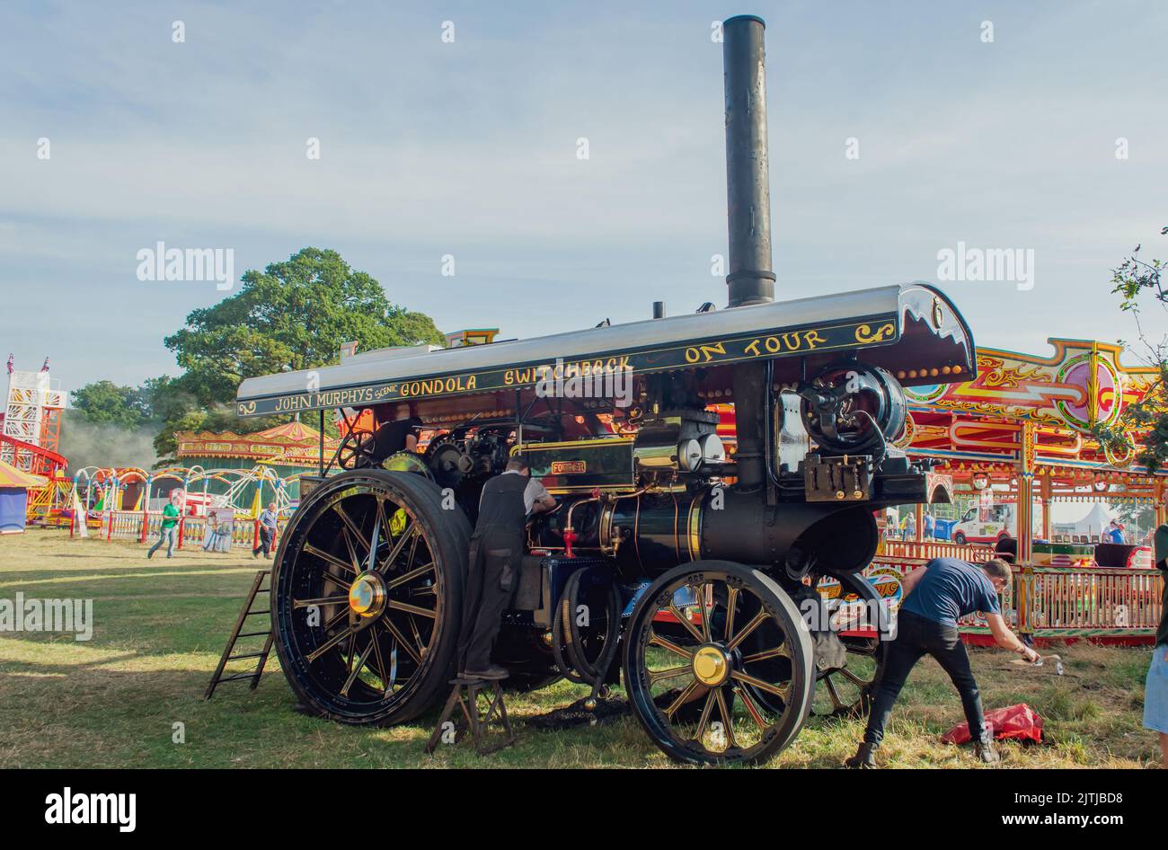 Salop/Shrewsbury steam fair, held at Onslow Park Shrewsbury. A wide