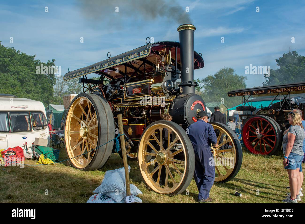 Salop/Shrewsbury steam fair, held at Onslow Park Shrewsbury. A wide