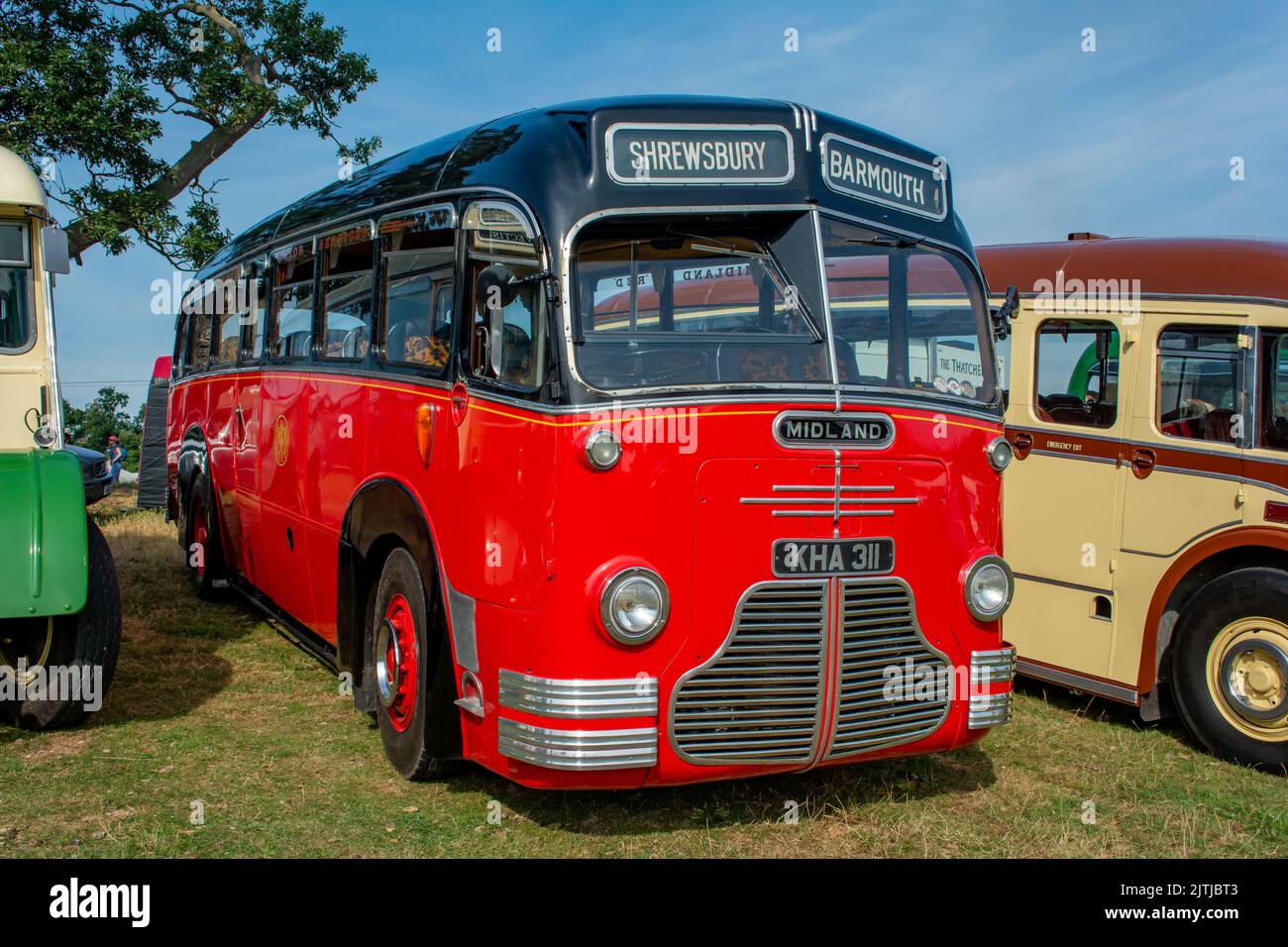 Salop/Shrewsbury steam fair, held at Onslow Park Shrewsbury. A wide variety of steam and vintage vehicles Stock Photo